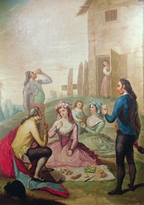 Il picnic in campagna da Francisco Bayeu y Subias